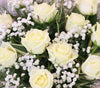 Dozen White Roses