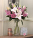 Pink and White Oriental Lilies